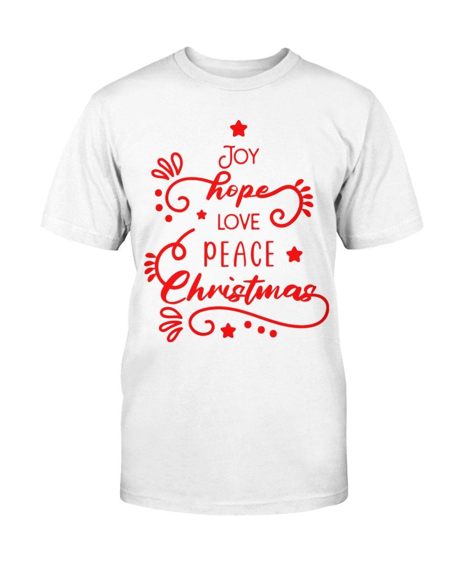 Joy Hope Love Peace Christmas - T-Shirt - Froody Fashion